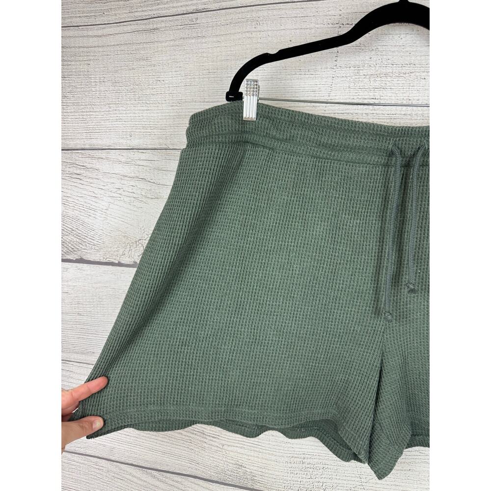 Terra & Sky Plus Size Green Washed Waffle Knit Matching Lounge Set Size 3X/4X - Picture 11 of 15